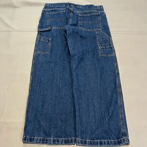 VTG Faded Glory Carpenter Jean Men 36x30 Blue Denim Relax Fit Jean Baggy Y2K4691